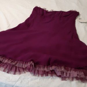 Nicole Miller Strapless Silk Dress